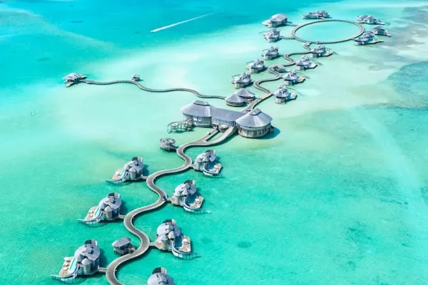 Îles des Maldives vues du ciel